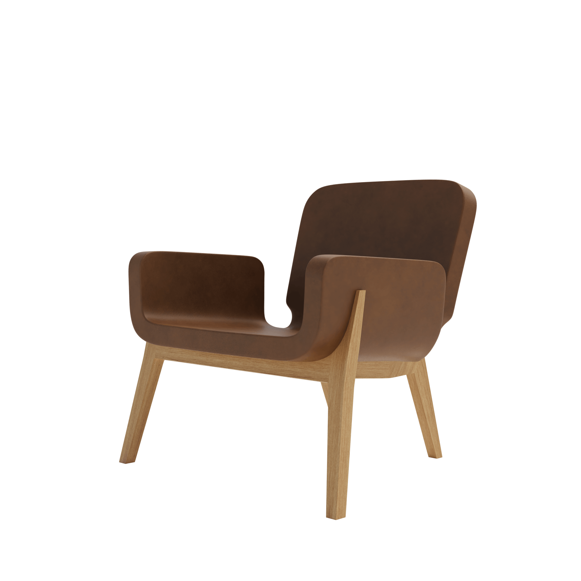 PHI02308A_POLTRONA FRAU_JOCKEY_armchair_brownleather_view1_render_3Dmodel