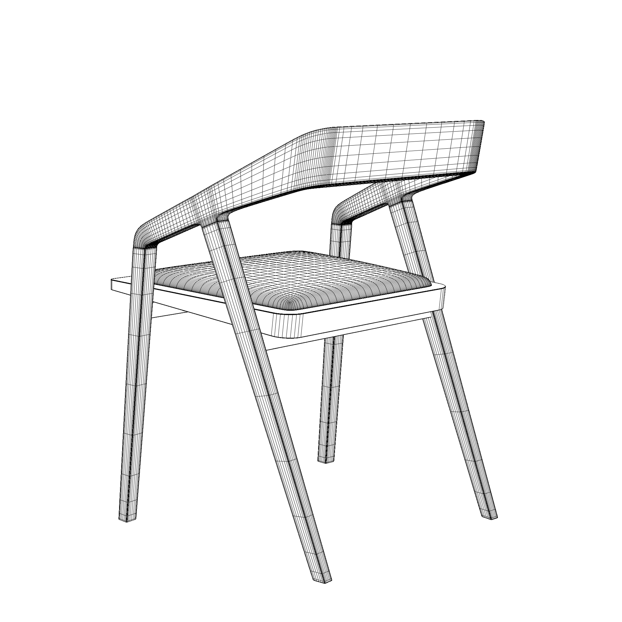 PHI02353A_DARE_STUDIO_KATAKANA_chair_dark_3D_model_philomesh_shop_view5